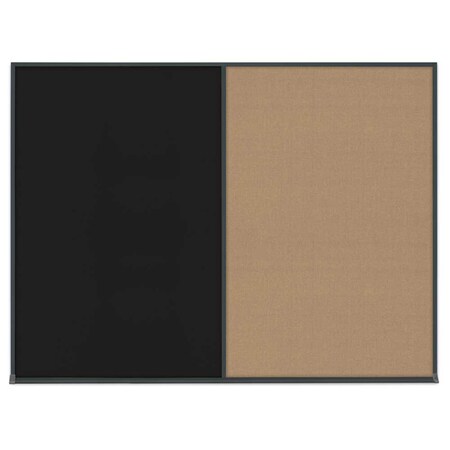 United Visual Products Triple Door Radius Plus Corkboard, 96" x UV8006PLUS-WHITE-FORBO